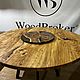 Круглый стол-река из слэба карагача 180 см. Столы. WoodBroker. Ярмарка Мастеров.  Фото №5