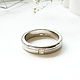 Wedding ring with square stone silver (Ob16). Engagement rings. anna-epifanova. Online shopping on My Livemaster.  Фото №2
