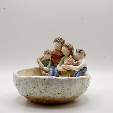 Посуда ручной работы. Ярмарка Мастеров - ручная работа Пиалы: пиала СЕМЬЯ. Handmade.
