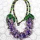 Necklace Delicate lilac. Necklace with natural stones. Purple and green. Necklace. IrinaSkripkaMBeads. My Livemaster. Фото №6