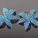 Серьги "Blue Lily". Серьги классические. Васильева Ирина Exclusive Jewelry. Интернет-магазин Ярмарка Мастеров.  Фото №2