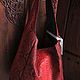 Сумка RIVA из натуральной кожи питона красная с орнаментом, Сумка-мешок, Санкт-Петербург,  Фото №1