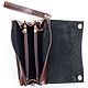 Leather clutch 'Alfred' (antique brown). Clutches. Russian leather Guild. Online shopping on My Livemaster.  Фото №2