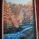 Вышитая картина "Autumn Stream" ("Осенний поток"). Картины. Софья. Интернет-магазин Ярмарка Мастеров.  Фото №2