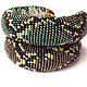 beaded bracelet 'royal python', beaded band with snake texture, Bead bracelet, Moscow,  Фото №1