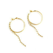Украшения handmade. Livemaster - original item Earrings rings with rhinestones, evening earrings, new year winter. Handmade.