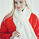 Real white mink fur scarf, Scarves, Moscow,  Фото №1