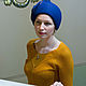 Шляпка синяя «рококо». Шляпы. EDIS | дизайнерские шляпы Наталии Эдис. Ярмарка Мастеров.  Фото №5