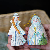 Сувениры и подарки handmade. Livemaster - original item New Year`s gift - Snow Maiden and Santa Claus. Handmade.