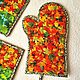 Заказать Лоскутные прихватки "Осенний лес". Ирина Терентьева. Лоскутное шитьё.. Ярмарка Мастеров. . Прихватки Фото №3