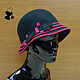 Stylish women's slauch hat soft felt. black. Art. VK-33, Hats1, Ekaterinburg,  Фото №1