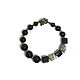 Order Bracelet Black-black...but not all of)) the Stone and natural pyrite. The final touch. Livemaster. . Bead bracelet Фото №3