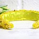 Yellow Headband with flowers Romantic headband for girls. Headband. Beaded jewelry by Mariya Klishina. My Livemaster. Фото №4