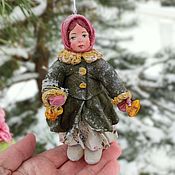 Текстильная интерьерная кукла "Брусничная зайка"