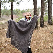 Аксессуары handmade. Livemaster - original item Shawls: Down shawl with an openwork border. Handmade.
