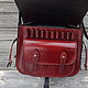 Exclusive leather hunting bag, bag mod.L1 Bordo. Gifts for hunters and fishers. Labour. My Livemaster. Фото №4