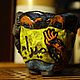 Заказать Пиала «Шейх», ручная работа, для китайских чайных церемоний. Ethno-Psychedelic Ceramics. Ярмарка Мастеров. . Пиалы Фото №3