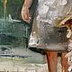 Девочка и её пёс , портрет маслом на холсте, 20х30 см. Картины. Художница Мария Роева (MyFoxyArt). Ярмарка Мастеров.  Фото №6