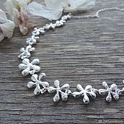 Украшения handmade. Livemaster - original item Necklace - Flowers- a stylish decoration for a feminine every day. Handmade.