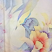 Винтаж handmade. Livemaster - original item Silk kimono, antique, painted Phoenix. Handmade.