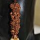 Copper earrings with Japanese beads tensha. Earrings. lawanda. Online shopping on My Livemaster.  Фото №2