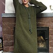 Одежда handmade. Livemaster - original item Green Alpaca wool dress. Handmade.