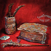 Для дома и интерьера handmade. Livemaster - original item Casket and vase in the GANGES VALLEY (set of 2 items). Handmade.