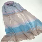 Аксессуары handmade. Livemaster - original item Scarf for women knitted from kid mohair pastel rainbow. Handmade.