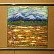 Order Oil pastel painting of mountains and a blooming meadow 'Alpine' 280h280 mm. chuvstvo-pozitiva. Livemaster. . Pictures Фото №3