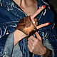 Steampunk glove, Leonardo da Vinci, Vitruvian man, Subculture decorations, Moscow,  Фото №1