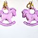 Clips: baby rocking horse. Clip on earrings. artteremok. Online shopping on My Livemaster.  Фото №2
