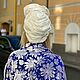 КАРДИГАН кимоно в стиле ар деко. Сиреневый с белым панбархат. Снежинка. Кардиганы. Тюрбаны Веры Сухининой (Turban SVS). Ярмарка Мастеров.  Фото №4