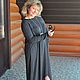Maxi dress knit with asymmetric hem. The color of wet asphalt. Dresses. Olga Lado. My Livemaster. Фото №4