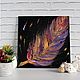 Wall mural Epoxy Resin Abstract Firebird Feather. Interior elements. Happiness Gift Shop (kudreshova). Online shopping on My Livemaster.  Фото №2