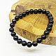 Order Black Obsidian Bracelet (CHO76). Selberiya shop. Livemaster. . Bead bracelet Фото №3