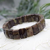 Украшения handmade. Livemaster - original item Bracelet made of landscape Ural Jasper with a cut. Handmade.