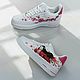 Кроссовки белые Nike Air Force 1 унисекс, кастом, ручная роспись,аниме. Кроссовки. O-Go-Art.Кастомизация одежды и обуви. Интернет-магазин Ярмарка Мастеров.  Фото №2