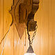Настенный светильник резной из дерева "Голова пантеры". Настенные светильники. Мастерская дерева и света. Ярмарка Мастеров.  Фото №5