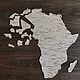 Карта Африки (пазл) из дерева рус/англ 38pcs, Пазлы и головоломки, Реутов,  Фото №1