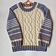  Striped knitted children's jumper for 4 years. Sweaters and jumpers. Knit for you (Irina). My Livemaster. Фото №6