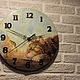 Настенные часы "Ух ты." Часы настенные. Часы классические. Оксана Минеева (Kseniya). Интернет-магазин Ярмарка Мастеров.  Фото №2