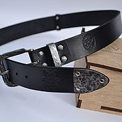 Аксессуары handmade. Livemaster - original item Straps: Men`s TITANIUM belt is high-quality. Handmade.