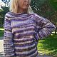 sweater with asymmetrical sleeves. Sweaters. Knitting_larka. Интернет-магазин Ярмарка Мастеров.  Фото №2