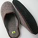 Men's felt Slippers without heel, Slippers, Moscow,  Фото №1