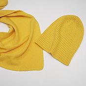 Аксессуары handmade. Livemaster - original item Caps: Knitted beanie hat with elastic band made of 100% merino. Handmade.