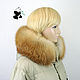 Order Fur detachable fringe collar on the hood of red Fox fur. Mishan (mishan). Livemaster. . Collars Фото №3