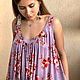 Order Dress sundress sleeveless floor length Maxi Lavender and Flamingo. PolMary. Livemaster. . Dresses Фото №3