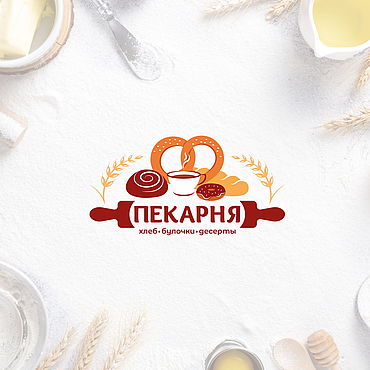 Дизайн и реклама ручной работы. Ярмарка Мастеров - ручная работа Логотип пекарни, Разработка логотипа, Заказать логотип. Handmade.