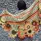 Large openwork shawl with autumn leaves Fairy Autumn. Shawls. Вязаные футболки, топы, джемпера от 'Azhurles'. My Livemaster. Фото №6