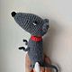 Вязаная игрушка крыска из пуха норки. Амигуруми куклы и игрушки. Наталия. Ярмарка Мастеров.  Фото №4